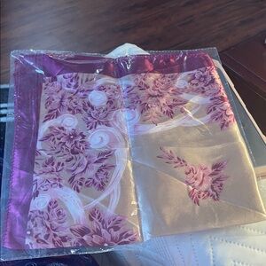 FREE!
Floral Silk Scarf in Purple and Cream
Free Gift with purchase of $120+